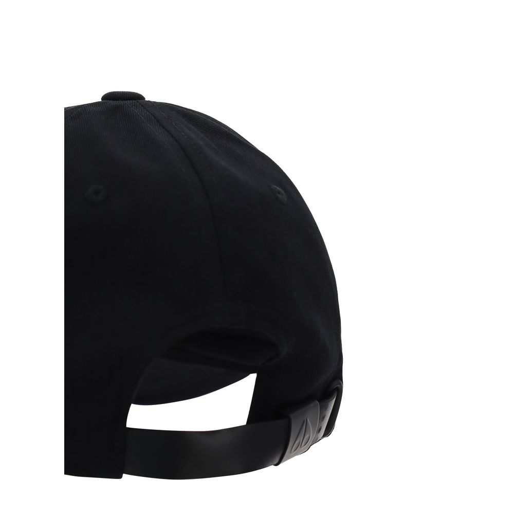 Moose Knuckles Black Cotton Baseball Cap