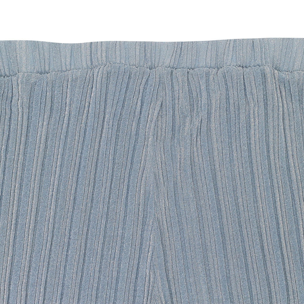 LUREX CRINKLE PALE BLUE WOMEN'S STRAIGHT PANTS