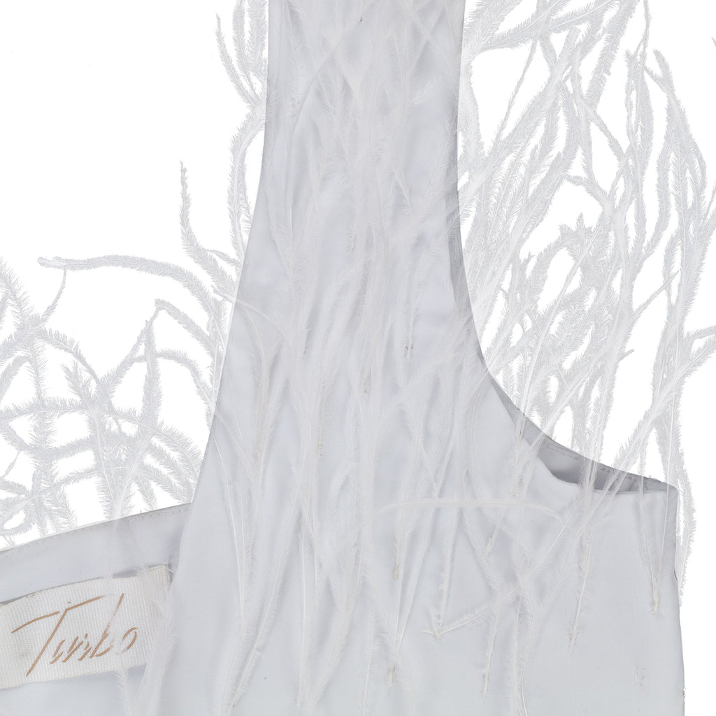 WHITE FEATHER BRALETTE