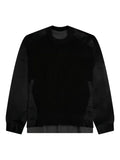 sacai panelled-design sweater
