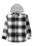 Nahmias hooded checked flannel jacket