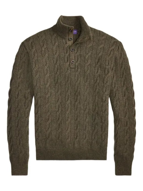 Ralph Lauren Purple Label cable-knit high-neck sweater