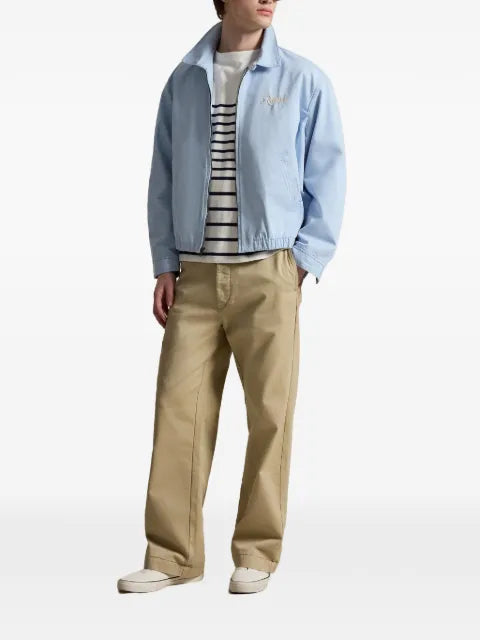 Polo Ralph Lauren zipped embroidered-detail jacket