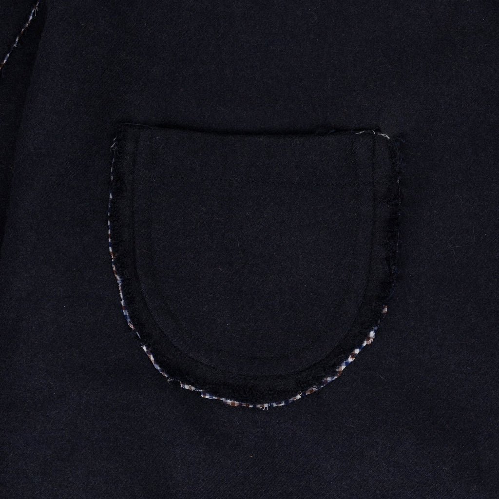 Navy Cropped Raglan Jacket