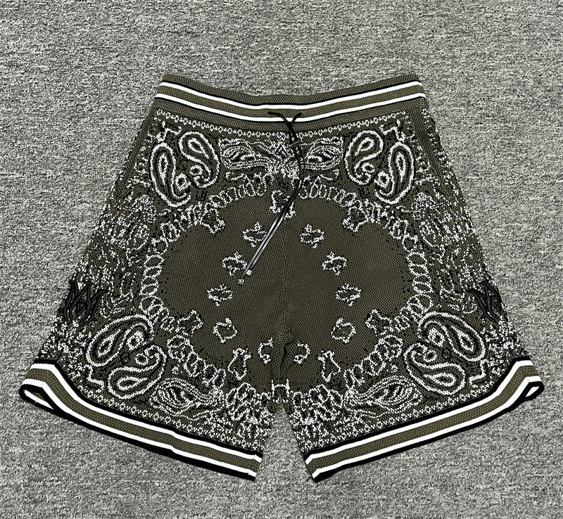 Amiri Paisley Jacquard Knit Casual Shorts