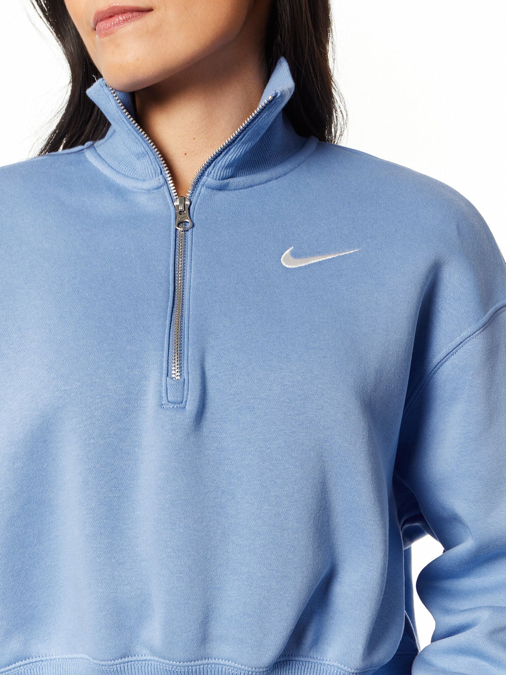 1/2-Zip Crop Sweatshirt