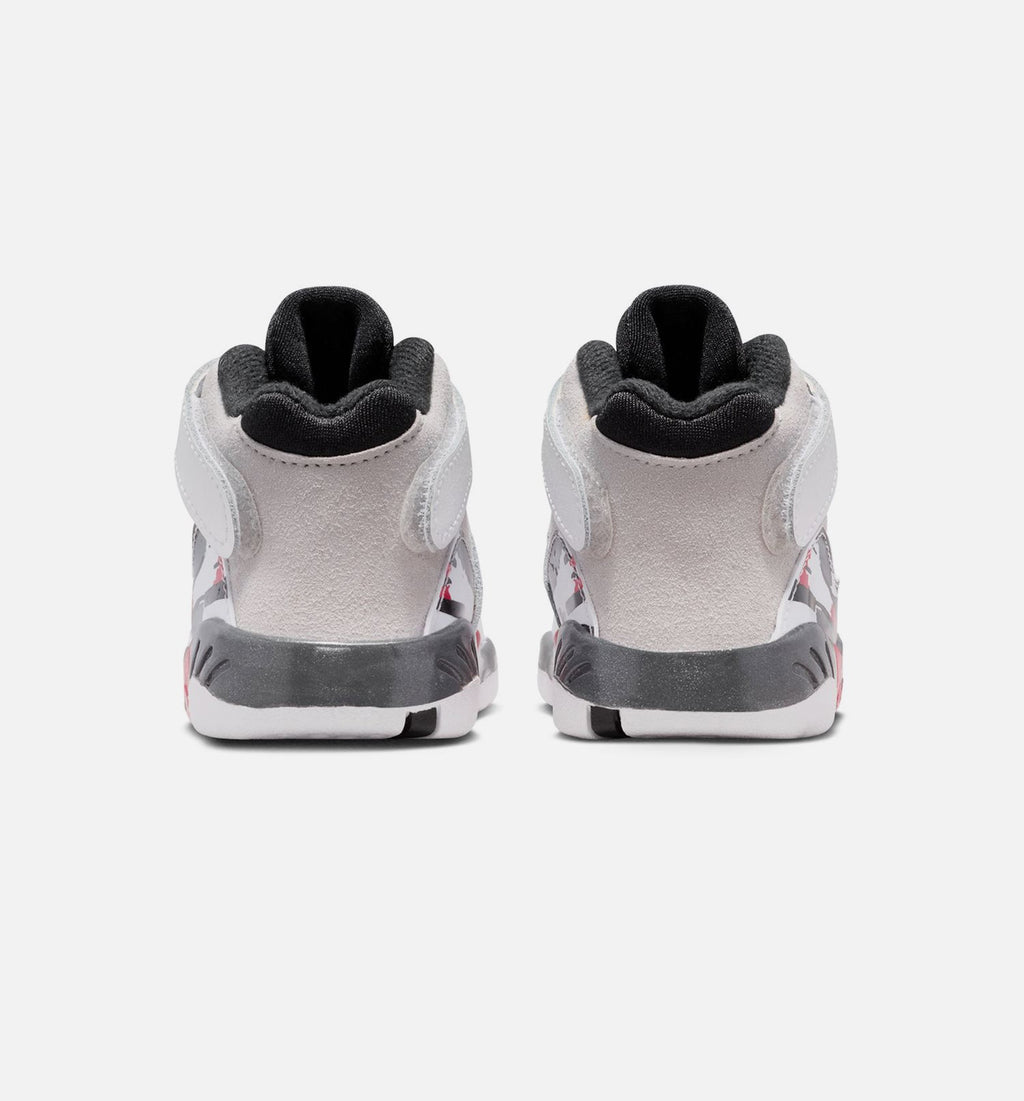 Air Jordan 8 Retro "White and True Red" Infant/Toddler Shoe – White/Black/True Red