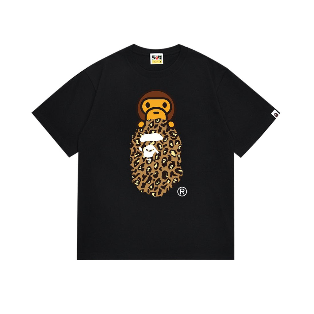 BAPE Tan Leopard Ape Graphic T-Shirt