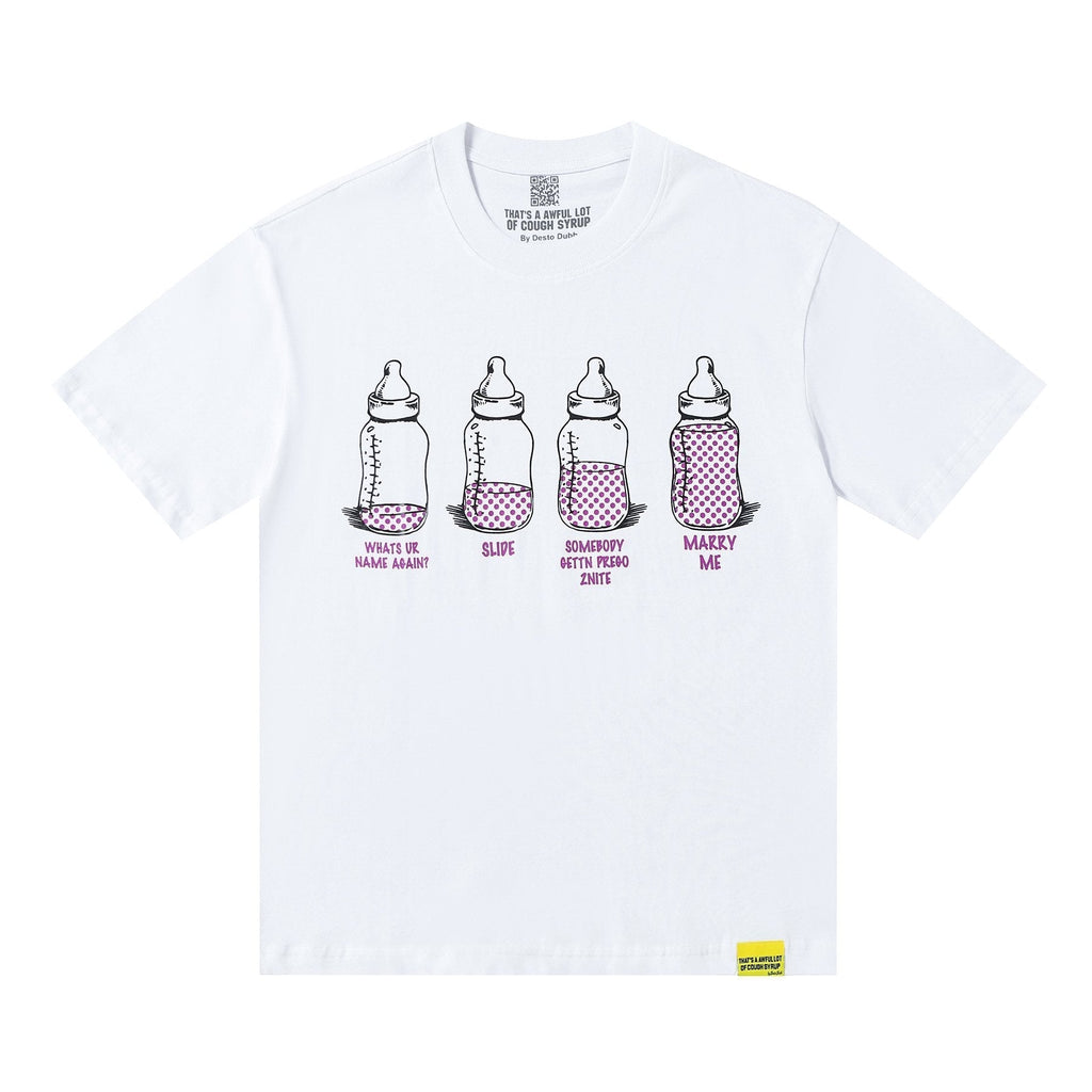 THAT'S A AWFUL LOT OF COUGH SYRUP Bottle Graphic Short-Sleeve T-Shirt