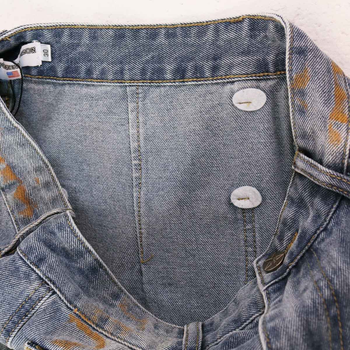 VALLEY Distressed Appliqué Cargo Jeans