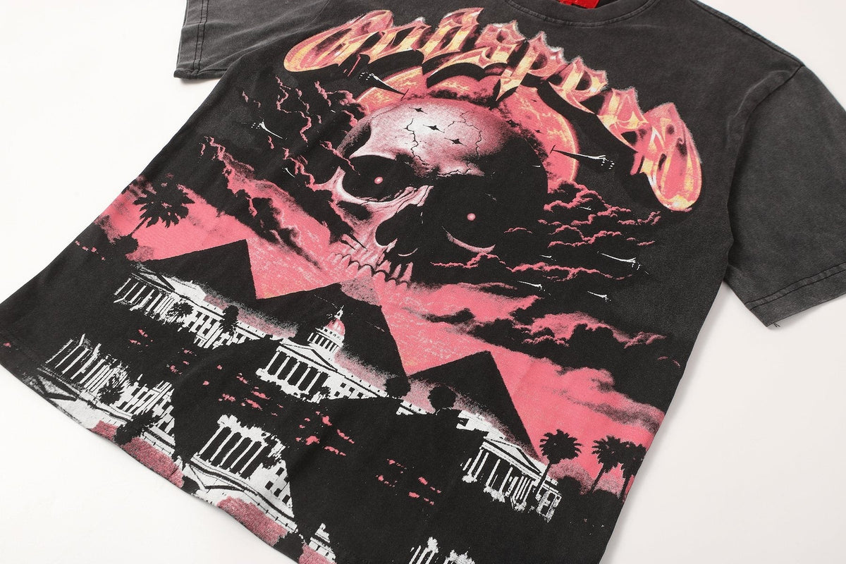 Godspeed E Pluribus Unum Skull Graphic T-Shirt