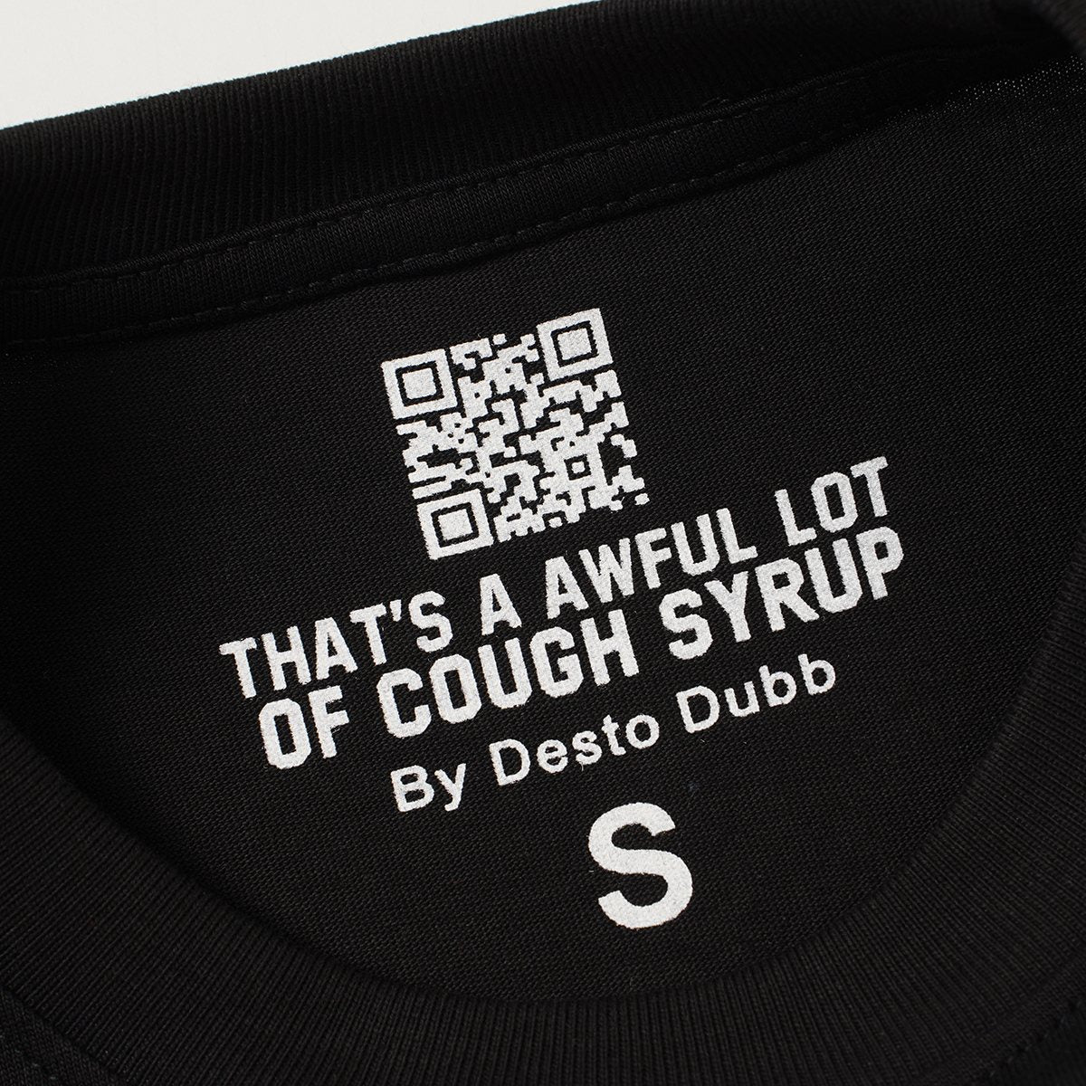 THAT'S A AWFUL LOT OF COUGH SYRUP Black Front & Back Graphic T-Shirt