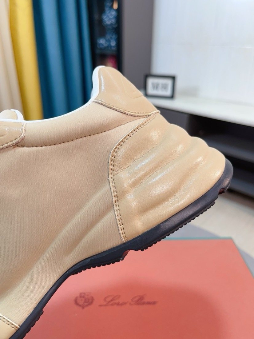 Loro Piana Beige Low-Top Sneakers