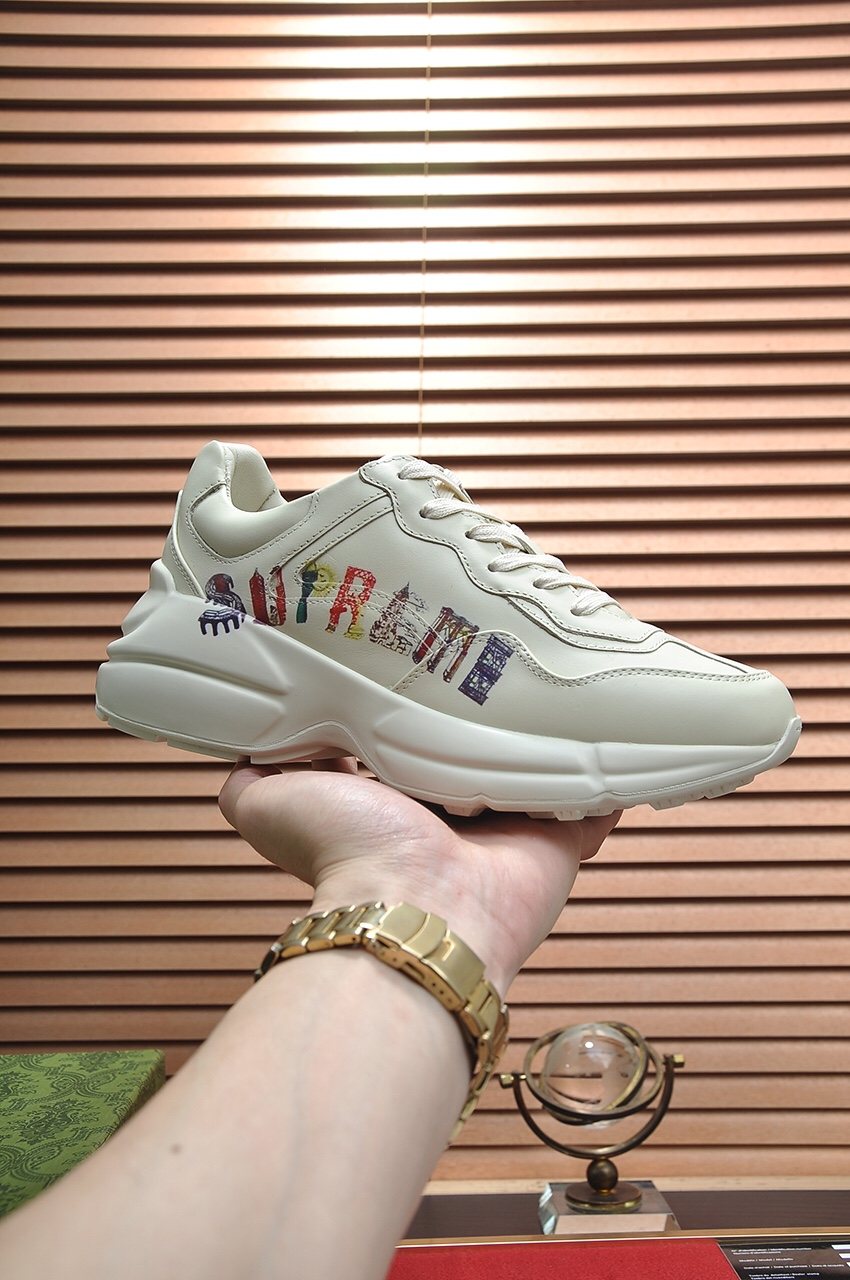 GUCCI Multicolor Lettering Chunky Sneakers