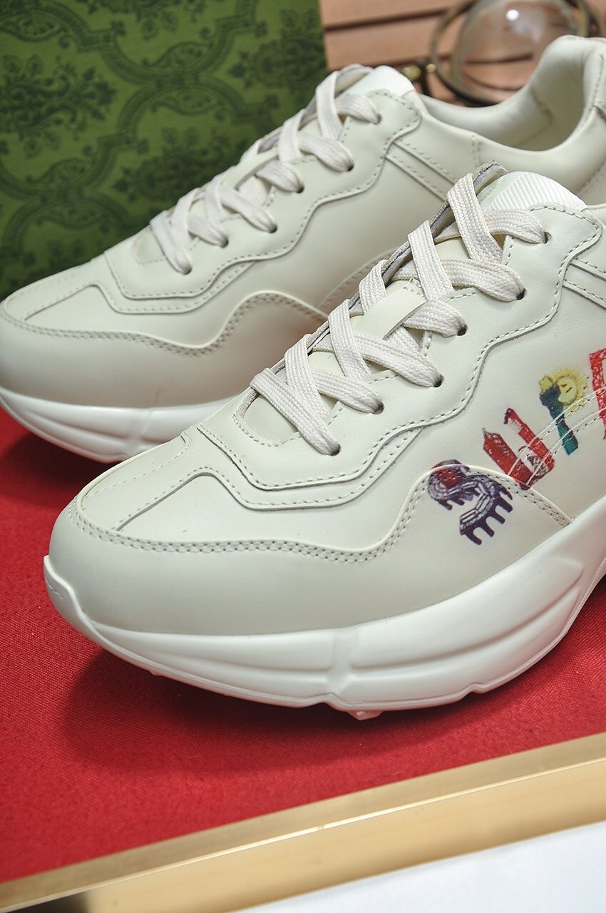 GUCCI Multicolor Lettering Chunky Sneakers