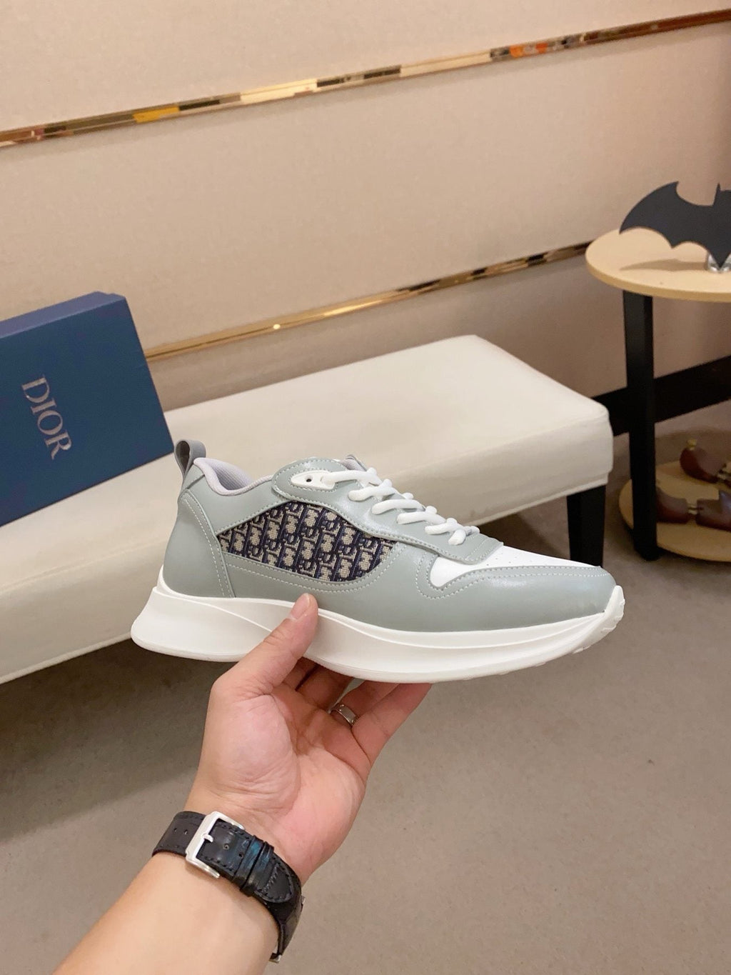 Dior B30 Low-Top Sneakers - White Sole With Rounded Tread Details