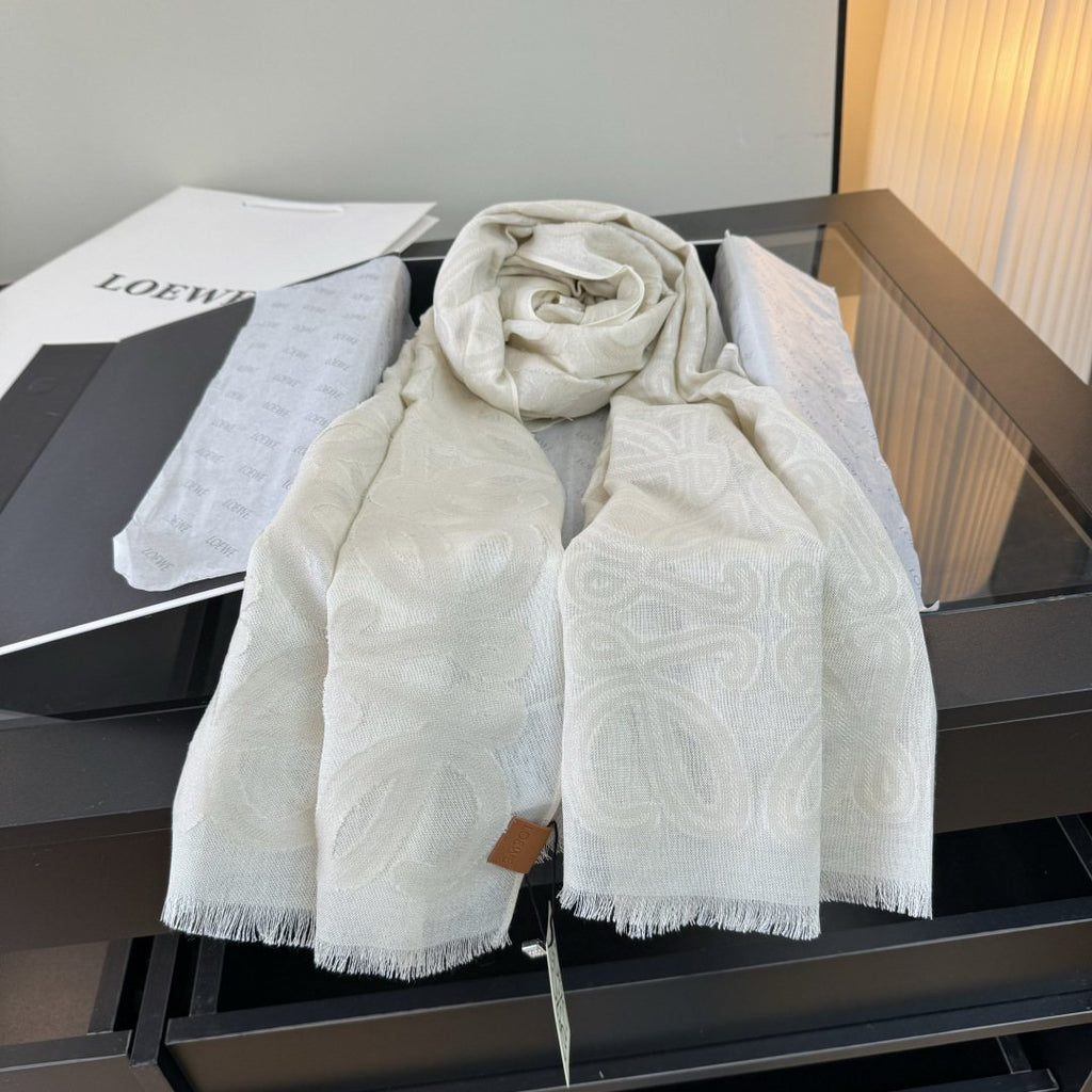 LOEWE Anagram Fringed Scarf