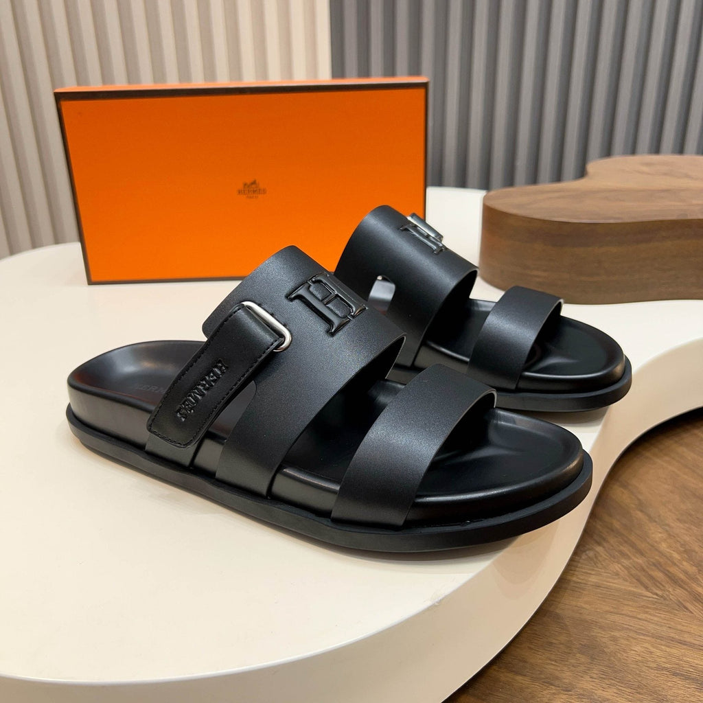 Hermès Men's Two-Strap Slide Sandals