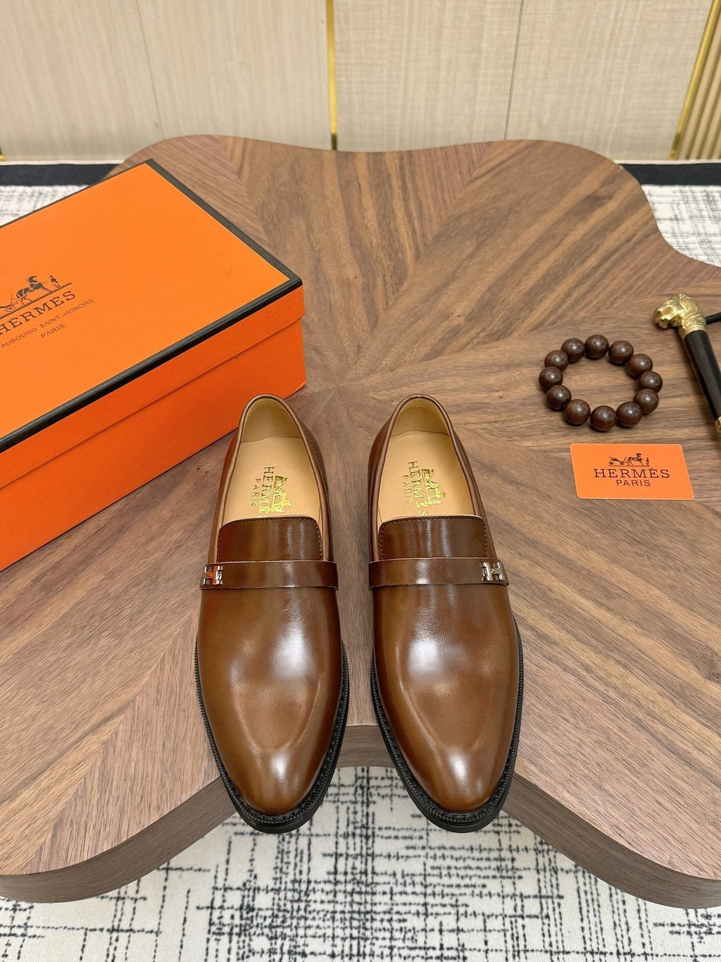 Hermès Metal H-Hardware Loafers