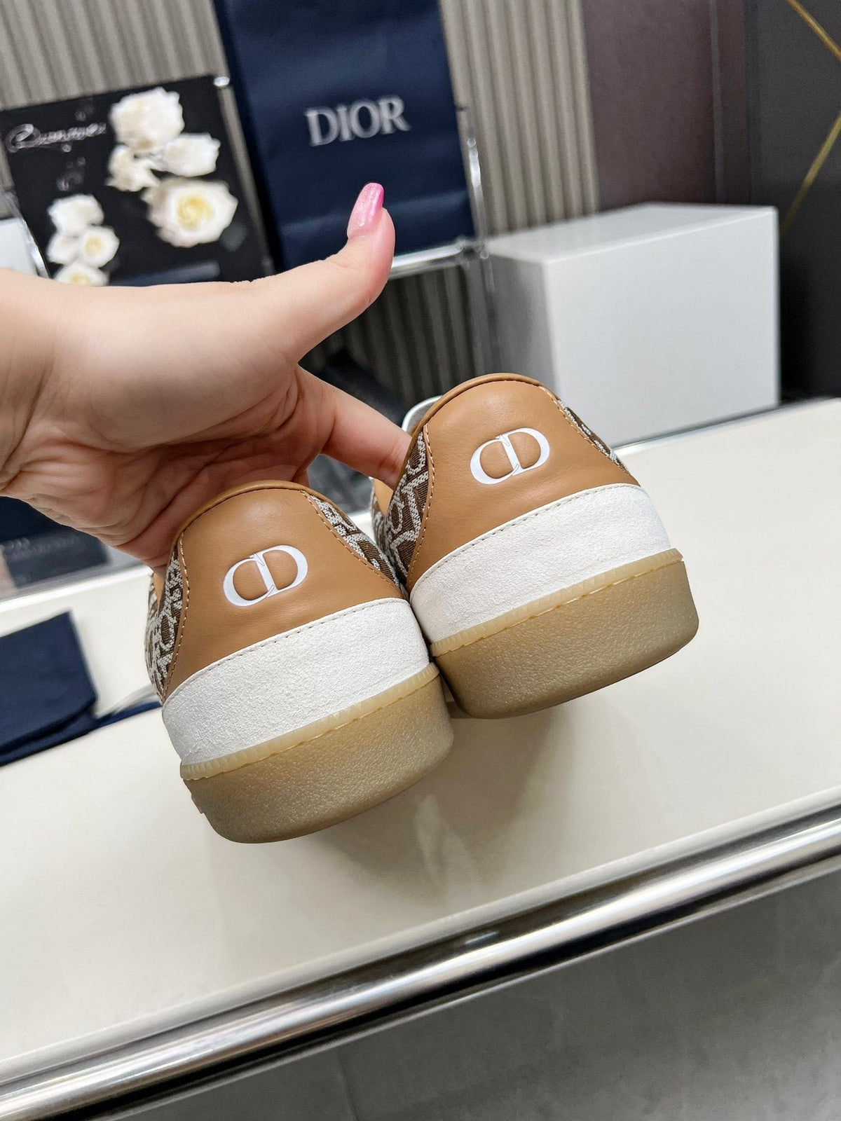 Dior B01 Patterned Low-Top Sneakers