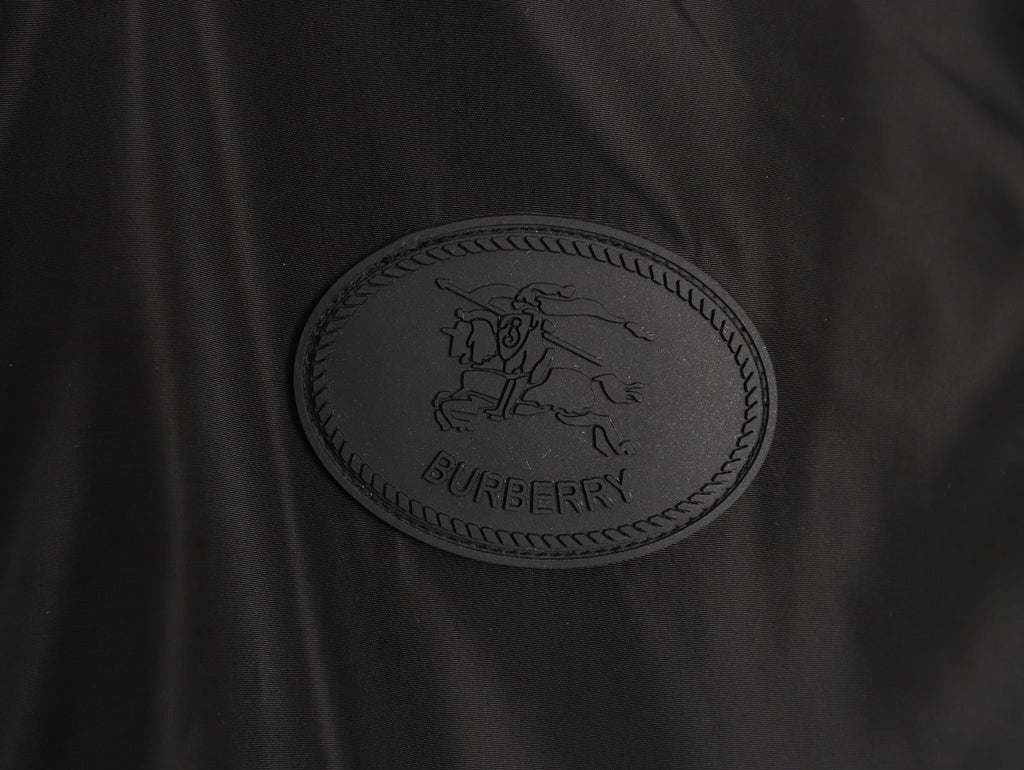 Burberry Oval Equestrian Back-Graphic Hooded Jacket - Black